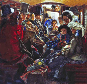 Omnibus Life in London 1859 by William Maw Egley 1826-1916