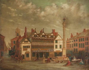 unknown artist; Preston Market Place, 1820